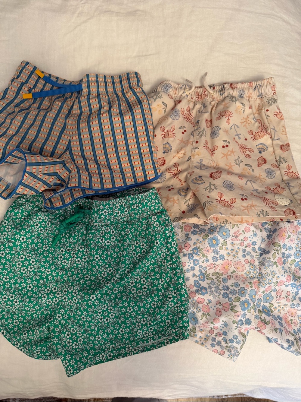 Boys swim trunk bundle - Green, Blue, Beige, Multicolor